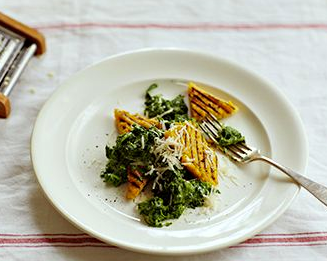 Polenta with creamed kale