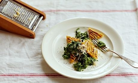 Polenta with creamed kale