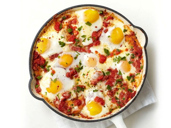 Polenta with Fontina and eggs