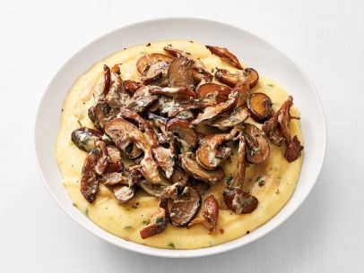 Polenta with Fontina and mushrooms