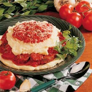 Polenta with Italian sausage