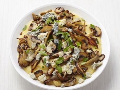Polenta with mushrooms and Gorgonzola