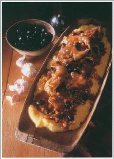 Polenta with rabbit stew (Polenta e spezzatino di coniglio)