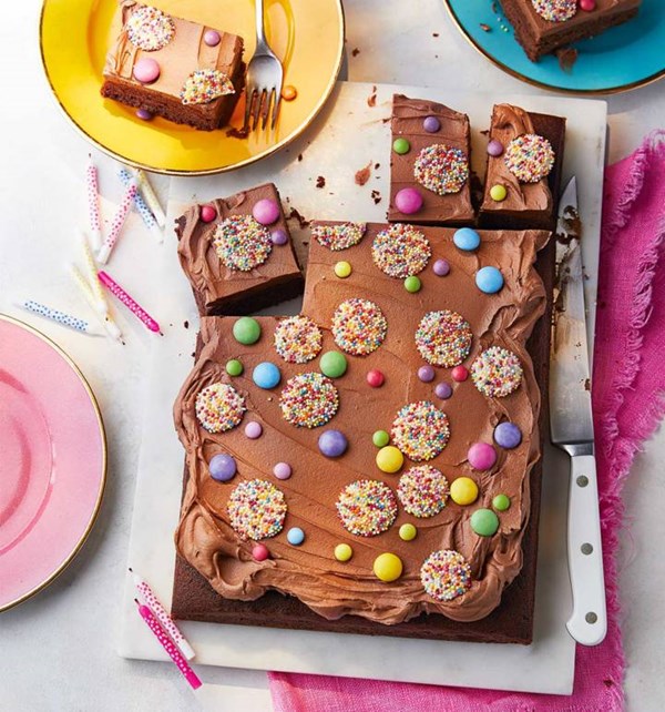 Polka dot chocolate party cake