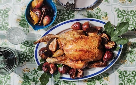 Pollo con higos