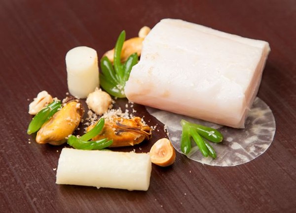 Pollock with celeriac and mussels