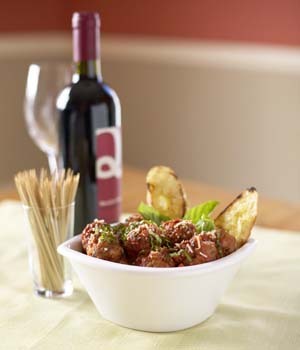 Polpettini: little meatballs with melted Fontina centers