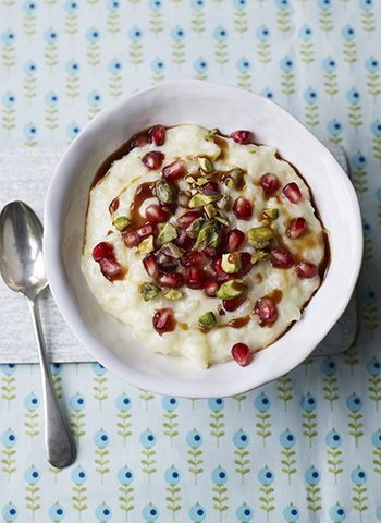 Pomegranate & pistachio rice pudding
