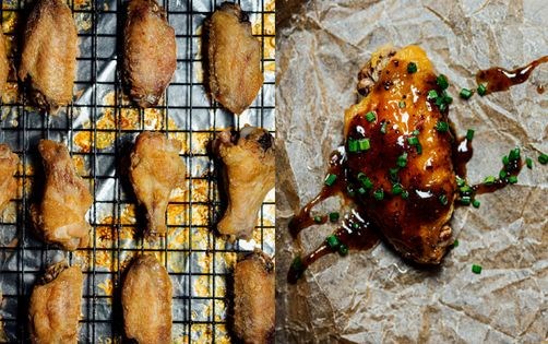 Pomegranate + poppy seed wings