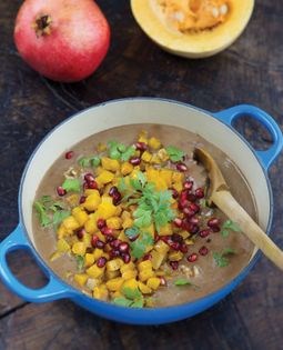 Pomegranate + walnut khoresh (Khoresh-e fesenjan)