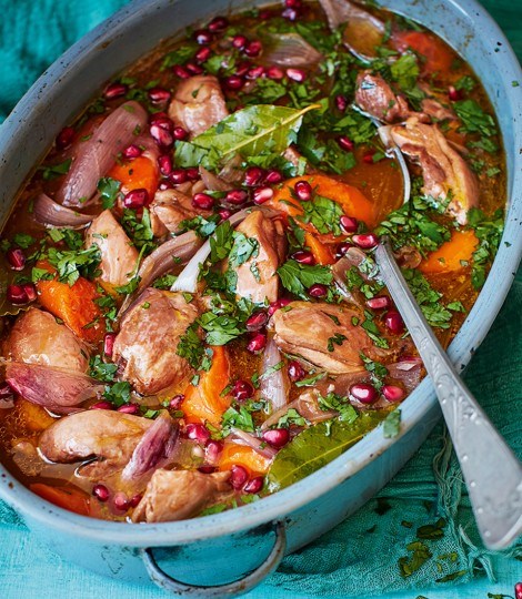 Pomegranate and chicken stew