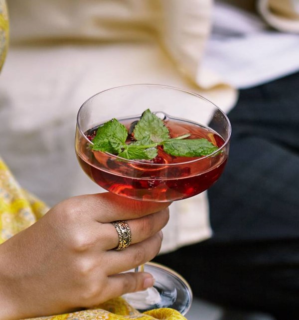 Pomegranate and mint mimosa