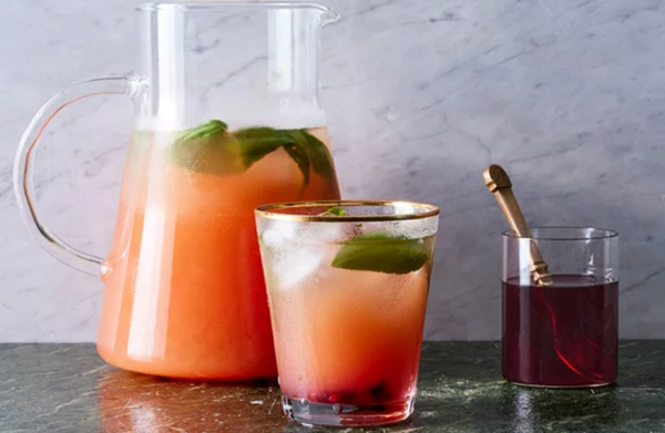 Pomegranate-and-pink-grapefruit punch