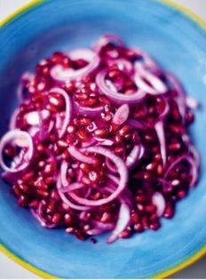 Pomegranate and red onion salad