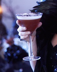 Pomegranate-and-tequila cocktail