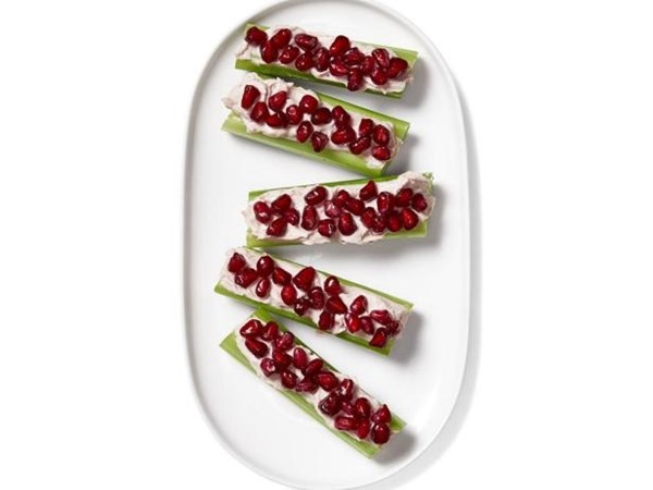 Pomegranate celery sticks 