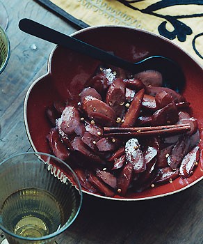 Pomegranate-glazed carrots