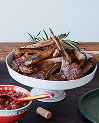Pomegranate-glazed lamb chops