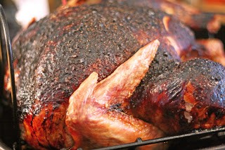 Pomegranate glazed turkey