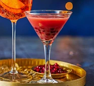Pomegranate martini mocktail