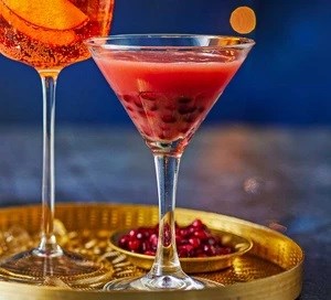 Pomegranate martini mocktail 