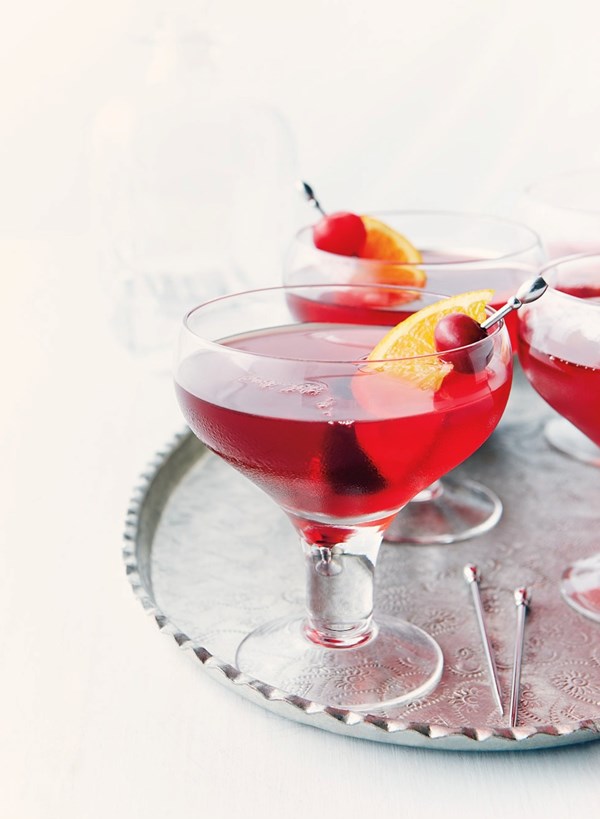 Pomegranate martini pitcher