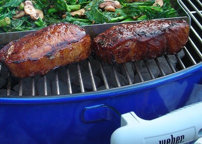 Pomegranate-mint glazed pork chops