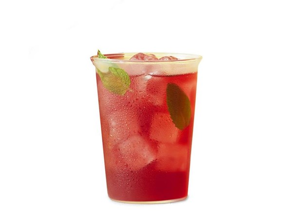 Pomegranate-mint iced tea