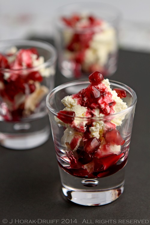 Pomegranate Pavlova shots 