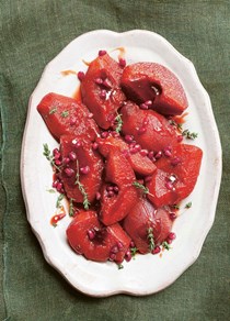 Pomegranate-poached quinces