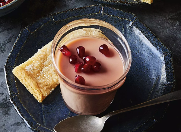 Pomegranate possets