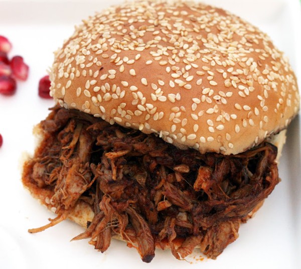 Pomegranate pulled pork