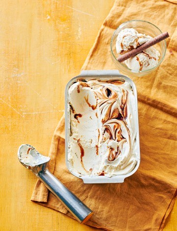 Pomegranate ripple ice cream