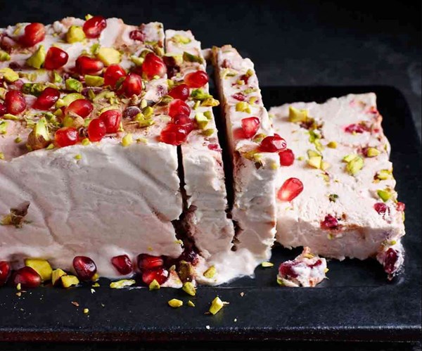 Pomegranate semifreddo