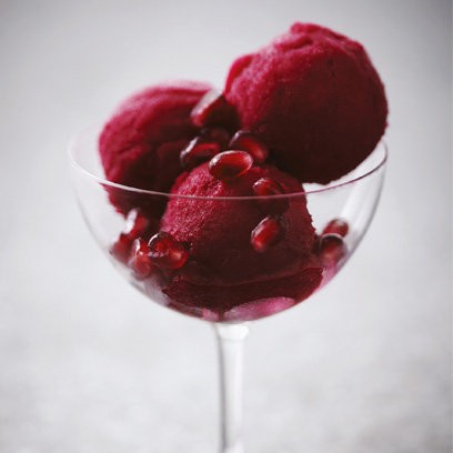 Pomegranate sorbet