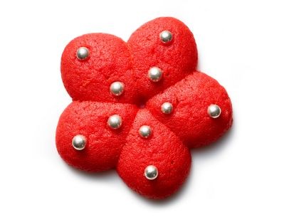 Pomegranate spritz cookies