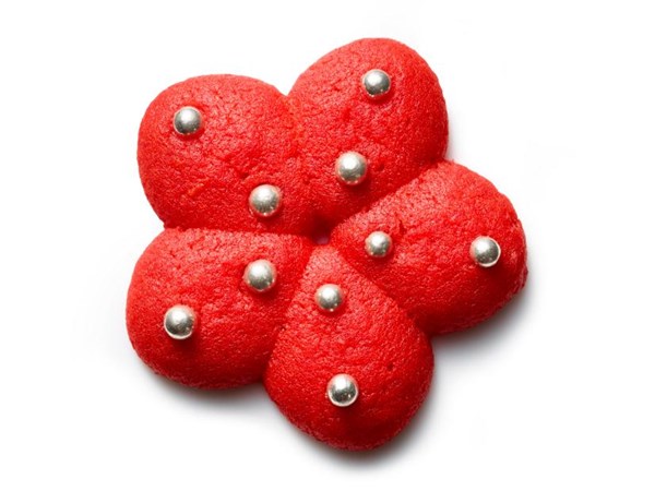 Pomegranate spritz cookies