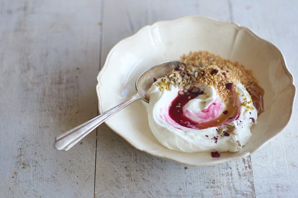 Pomegranate yogurt bowl