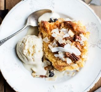 Ponche de crème bread pudding 