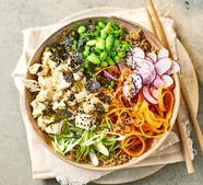 Ponzu tofu poke bowl
