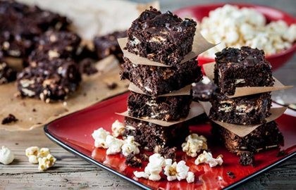 Popcorn brownies