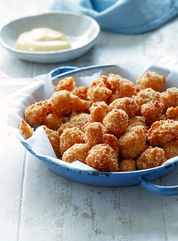 Popcorn cauliflower bites
