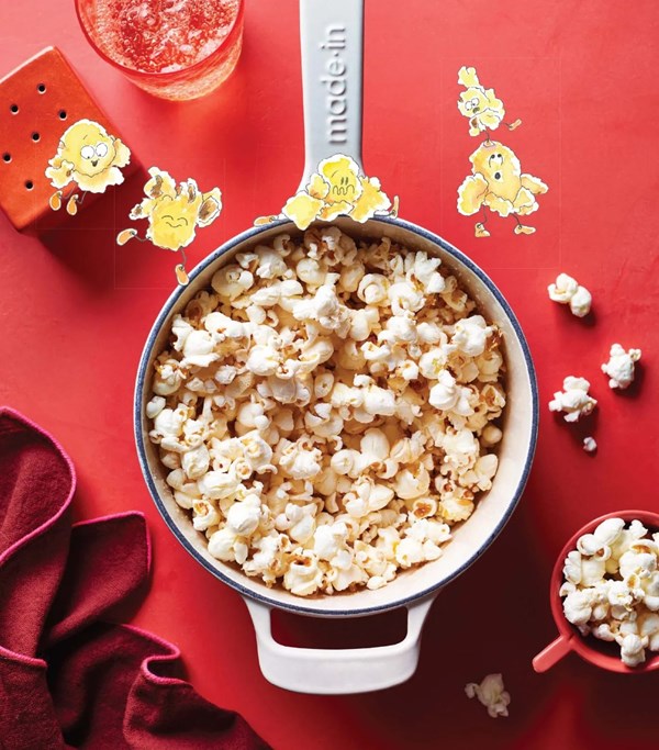 Popcorn in a pot (from How to Cook Everything Kids)