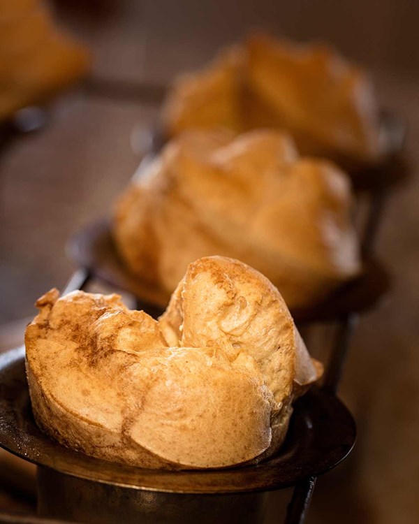 Popovers with strawberry butter