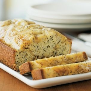Poppy seed bread with lemon curd