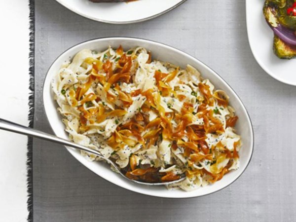 Poppy seed egg noodles