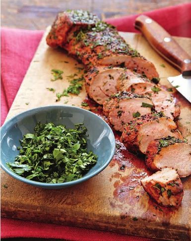 Poppy-seed pork tenderloin with fresh herb crust