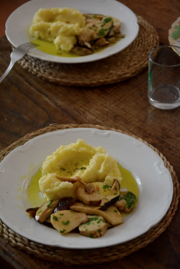 Porcini and mashed potato
