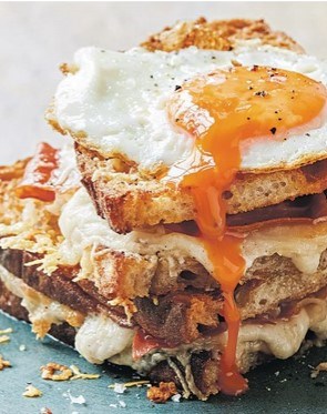 Porcini croque madame
