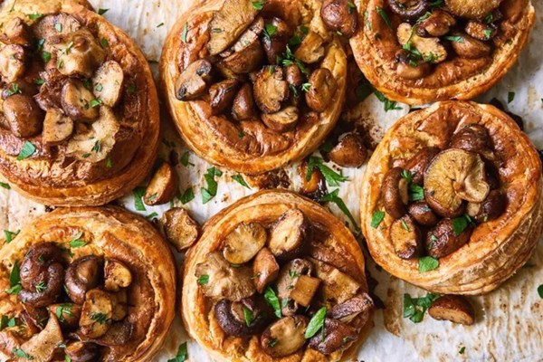 Porcini mushroom & ricotta quiches